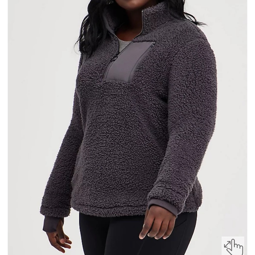 TORRID half-zip active Sherpa pullover